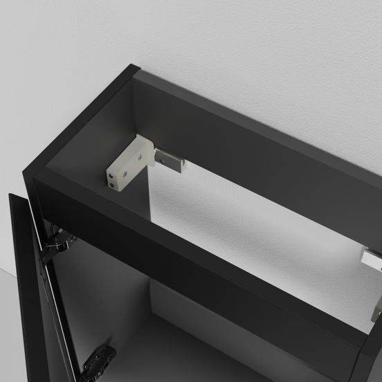 Linie Lado hängende Toilettenschrank 40 x 21 cm schwarz matt