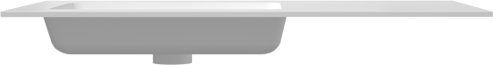 Storke Mata asymmetrisch linkse wastafel matte solid surface 100 x 52 cm