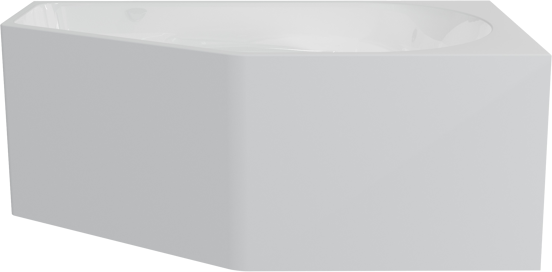 Luca Varess Pico 1-Personen-Eckbadewanne: rechts, 160 x 90 cm, Acryl, Weiß glänzend