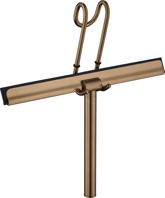 Blaufoss raclette de douche Brushed RoseGold avec système de suspension sur paroi de douche