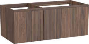 Balmani Idra meuble sous-lavabo suspendu 120 x 55 cm asymétrique droite placage noyer 4 tiroirs