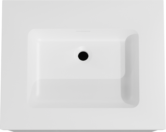 Storke Edge meuble salle de bains suspendu 65 x 52 cm blanc brillant avec Mata High plan simple en solid surface blanc mat