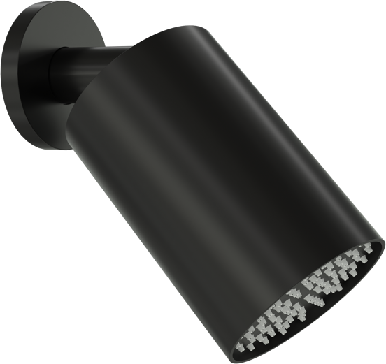 Blaufoss Luxor 90 Tête de douche rond 14 x 9 cm avec support mural noir mat