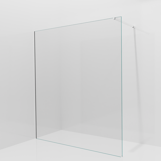 Balmani Modular Walk-In Dusche: 180 x 200 cm, Extra Klarglas, inklusive Coating, Profil Chrom glänzend