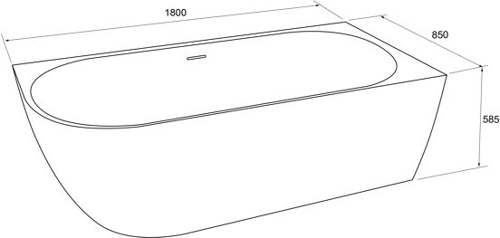 Luca Varess Otello 2-Personen-Eckbadewanne: rechts, 180 x 85 cm, Acryl, Weiß matt