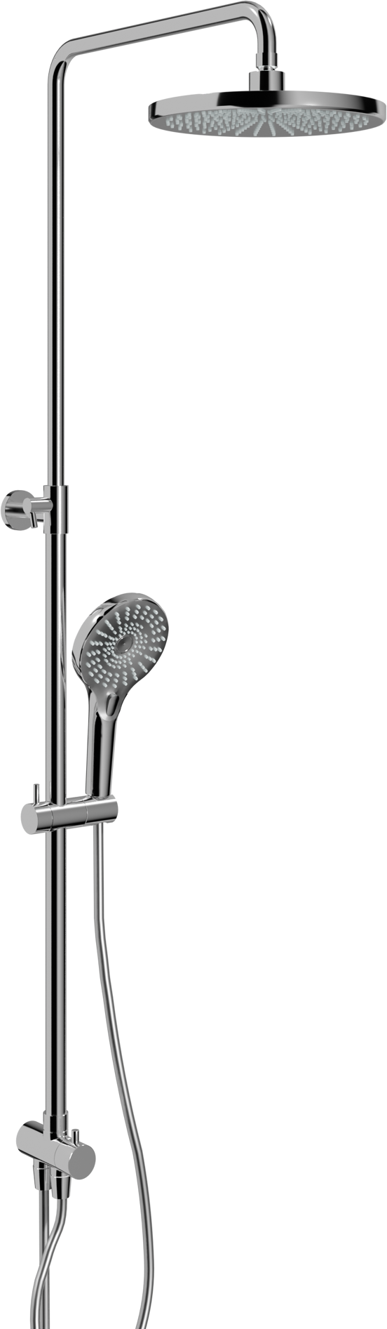 Blaufoss Onos 250 kit de douche chrome brillant