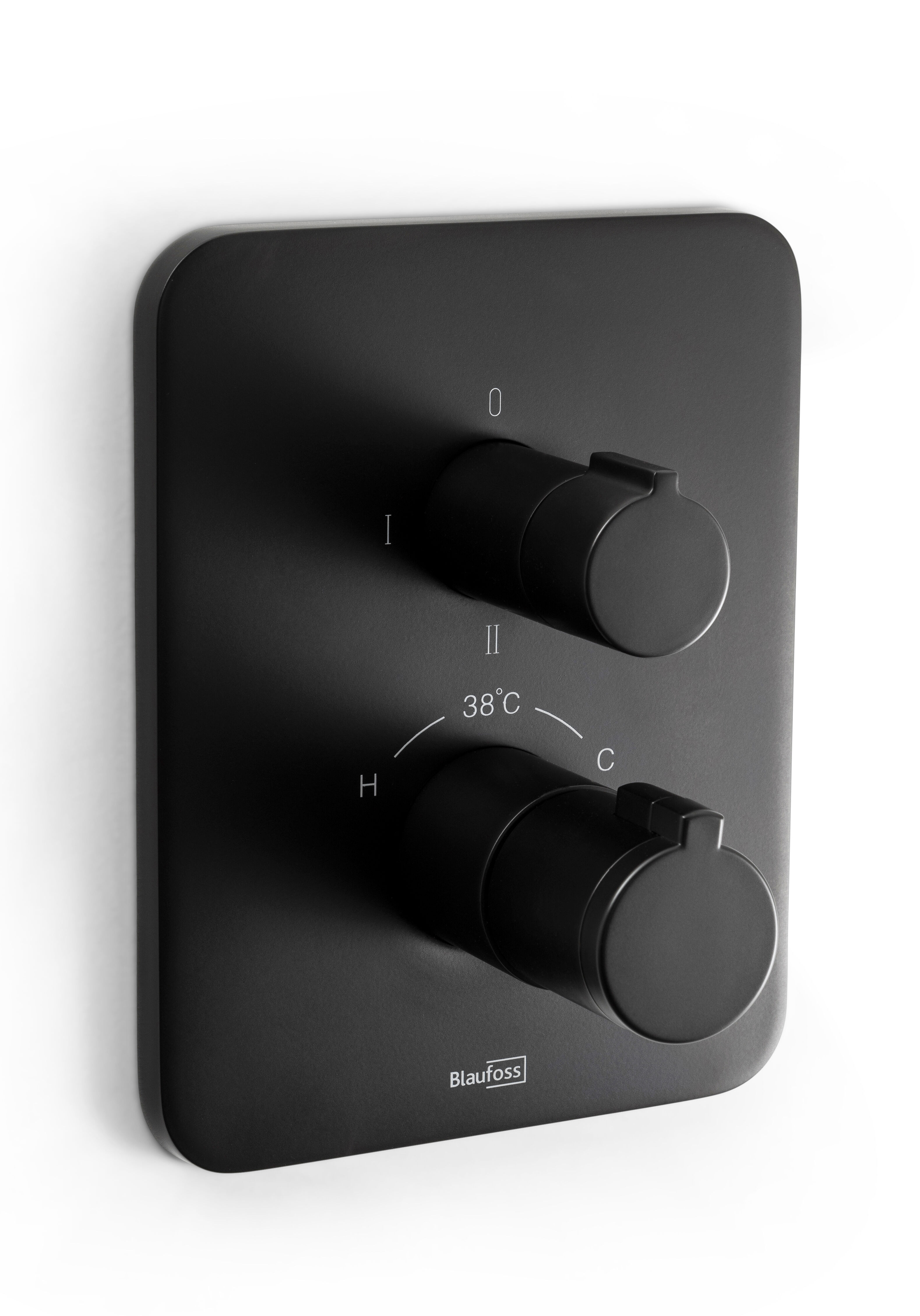 Blaufoss Smartbox Softline thermostatische inbouw douchekraan 2 functies mat zwart