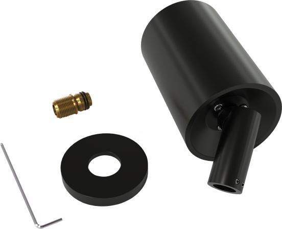 Blaufoss Luxor 90 Tête de douche rond 14 x 9 cm avec support mural noir mat
