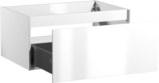 Storke Edge zwevende wastafelonderkast 75 x 52 cm hoogglans wit 1 lade