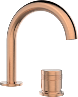 Blaufoss Pavilion Curve Waschbecken Armatur: Brushed Rosegold