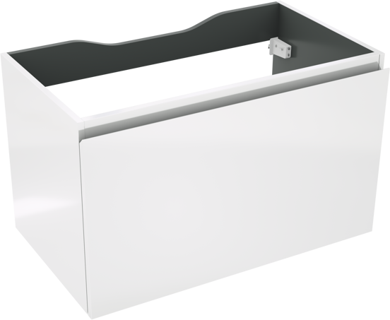 Linie Lado zwevende wastafelonderkast 80 x 46 cm glanzend wit 1 lade