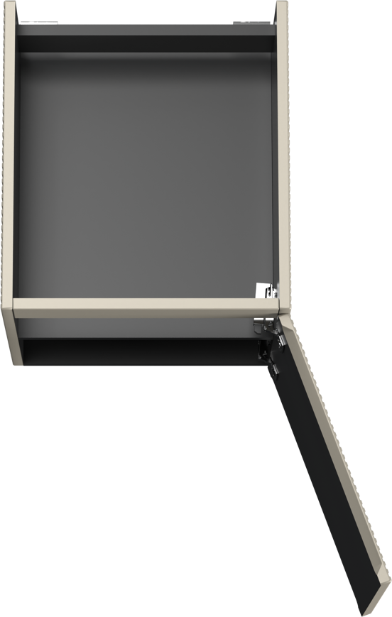 Storke Ribs zwevende wastafelonderkast 45 x 52 cm zijdegrijs