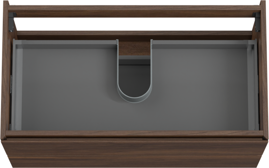 Storke Edge meuble sous-vasque suspendu 95 x 52 cm noyer 2 tiroirs