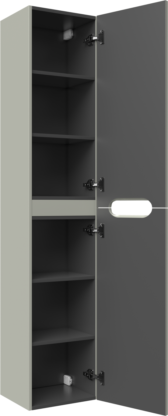 Linie Ribbo zwevend badkamerkast greige 35 x 30 x 170 cm