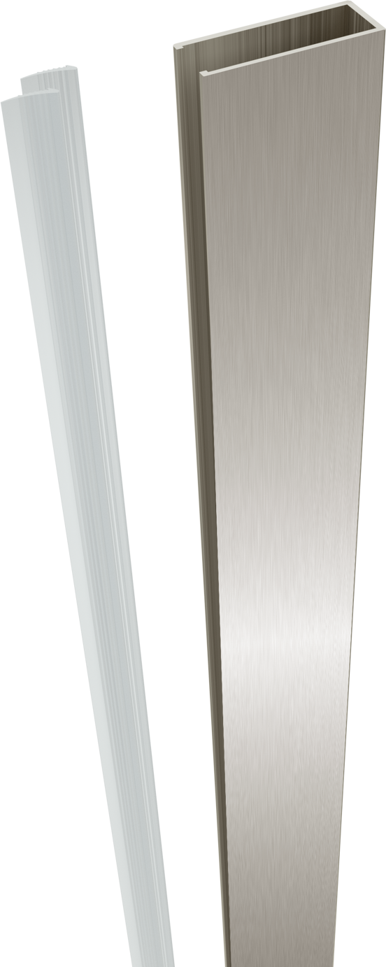 Balmani Modular douche à l'italienne 110 x 200 cm verre transparent profil inox brossé