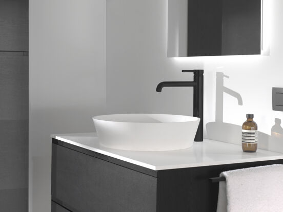 Balmani Stretto enkel wastafelblad matte Solid Surface 90 x 55 cm