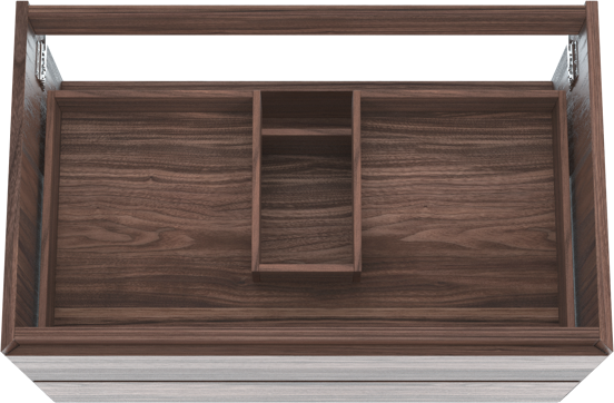 Balmani Mitra meuble sous-lavabo suspendu 90 x 55 cm placage noyer 2 tiroirs