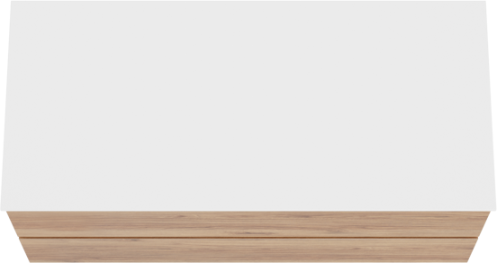 Balmani Lucida zwevend badkamermeubel 120 x 55 cm teak met Stretto enkel of dubbel tablet in solid surface mat wit
