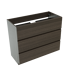 Storke Edge staande wastafelonderkast 100 x 46 cm donkere eiken 3 lades