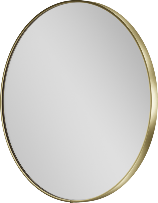Balmani Secret rond badkamerspiegel Brushed Champagne Gold Ø 70 cm met spiegelverlichting en anti-damp