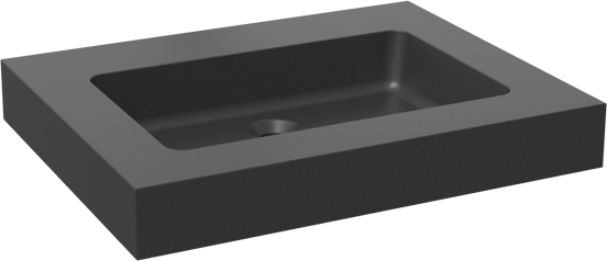 Storke Scuro High Einzelwaschtisch, Quarz matt, 65 x 52 cm