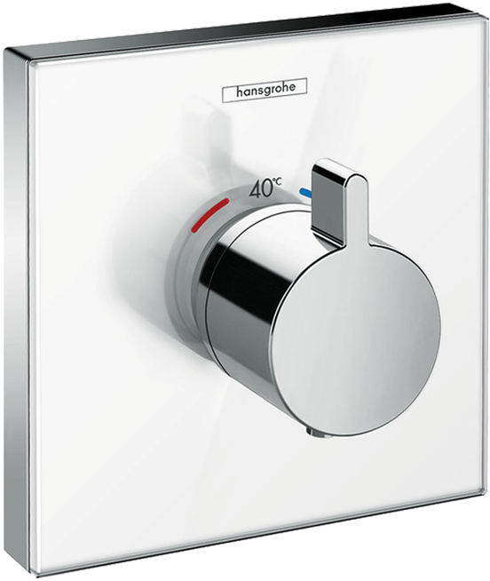 Hansgrohe Showerselect Highflow Thermostat-Duscharmatur: Unterputz, Chrom und Weiß glänzend
