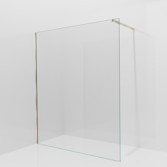 Balmani Modular Walk-In Dusche: 170 x 200 cm, Klarglas, inklusive Coating, Profil Brushed Champagne Gold