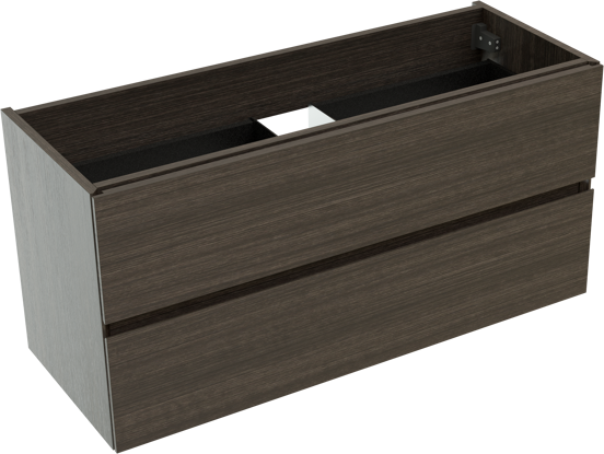 Storke Edge zwevende wastafelonderkast 100 x 40 cm donkere eik 2 lades