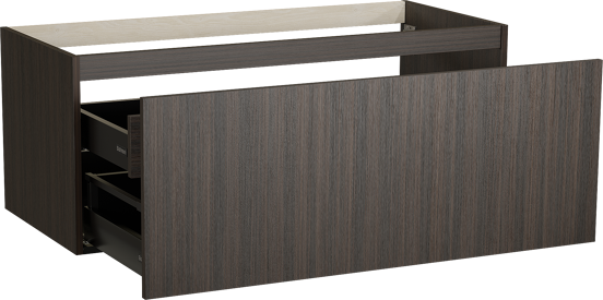 Balmani Sfera meuble sous-vasque suspendu 120 x 55 cm Eucalyptus 2 tiroirs