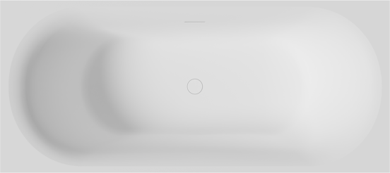 Balmani Rallanta baignoire îlot rectangulaire 180 x 80 cm Solid Surface blanc mat