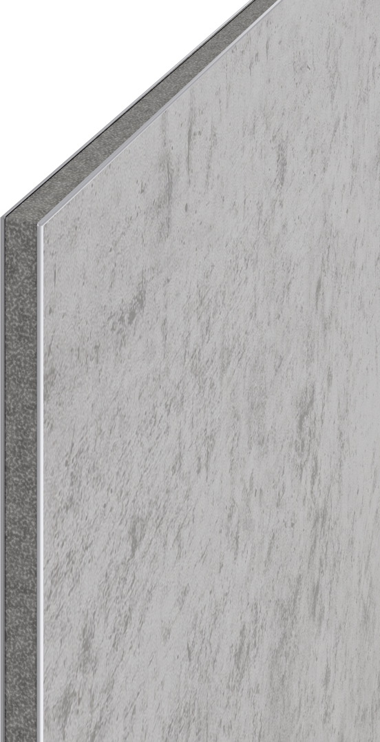 Luca Varess Artdeco revêtement mural de douche 120 x 244 cm alu-composite béton gris