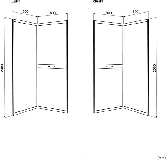 Luca Varess Talan cabine de douche avec portes coulissantes 80 x 80 cm verre transparent profil chrome mat