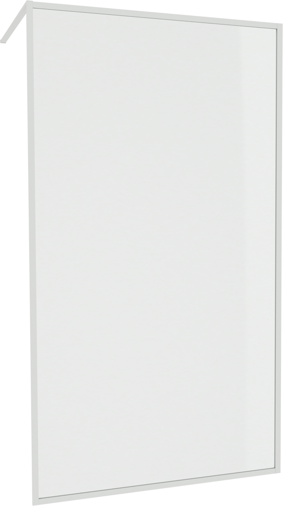 Balmani Framed inloopdouche 120 x 210 cm helder glas mat wit profiel