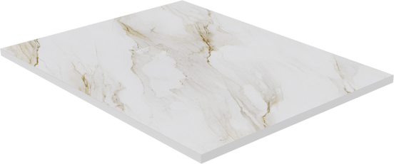 Luca Varess Suite Duschwanne 120 x 90 cm Marmorkomposit Marble Gold 