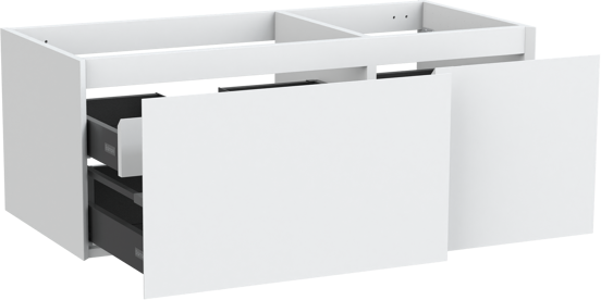 Balmani Idra zwevende wastafelonderkast 120 x 55 cm asymmetrisch links mat wit 4 lades