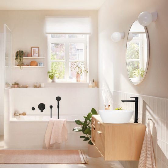 Hansgrohe Rebris 240 Coolstart robinet de lavabo surélevé noir mat