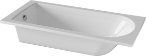 Luca Varess Rosala baignoire encastrable simple 170 x 80 cm acrylique blanc brillant