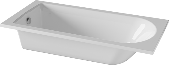 Luca Varess Rosala baignoire encastrable simple 170 x 80 cm acrylique blanc brillant