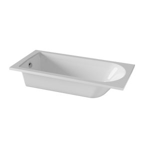 Luca Varess Rosala baignoire encastrable simple 170 x 80 cm acrylique blanc brillant