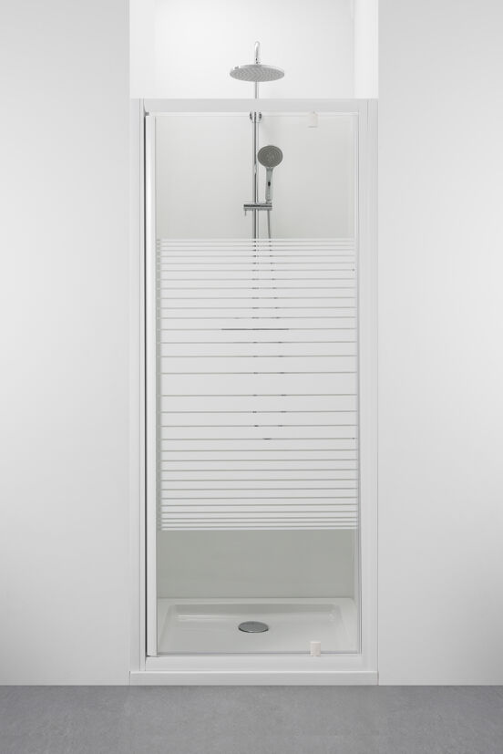 Linie Tarifa douche draaideur 90 x 185 cm helder glas glans wit profiel