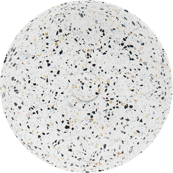 Balmani Still Aufsatzbecken weiß/schwarz terrazzo matt rund  Ø 38 cm