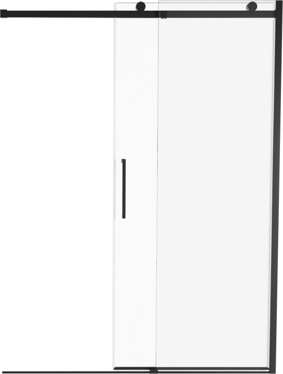 Luca Varess Boltano Dusche Schiebetür 150 cm x 200 cm Klarglas matt Schwarz profil