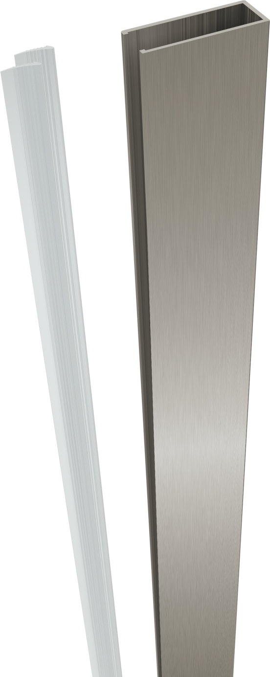 Balmani Modular profilé mural 4 x 200 cm Brushed CoolMetal