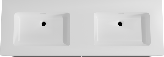 Storke Edge zwevend badmeubel 150 x 52 cm mat zwart met Mata High dubbele wastafel in solid surface mat wit
