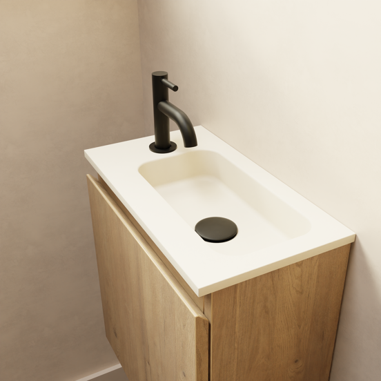 Storke Square zwevend fonteinkast 40 x 22 cm ruw eiken