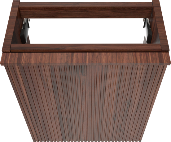 Balmani Forma zwevend toiletmeubel 42 x 21 cm amerikaans notenhout met Dama wastafel in matte Solid Surface