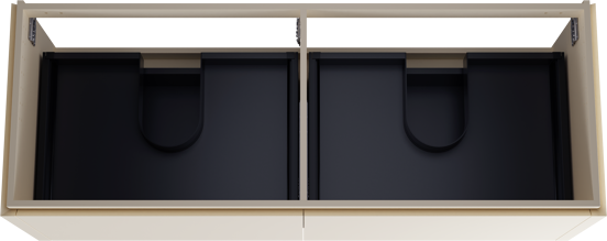 Balmani Eclips zwevende wastafelonderkast 150 x 55 cm Sandbeige 4 lades
