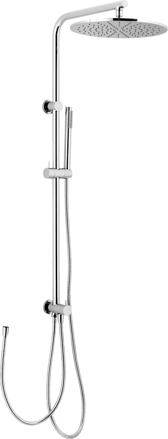 Blaufoss Olympic 300 Duschsystem: Chrom glänzend (Ohne Duscharmatur)