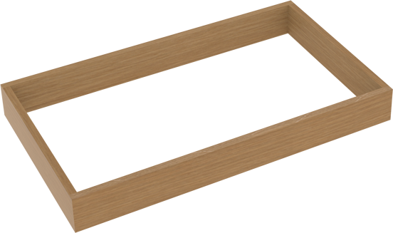 Balmani Legno socle pour meuble sous-vasque chêne vieilli 90 x 52,5 cm