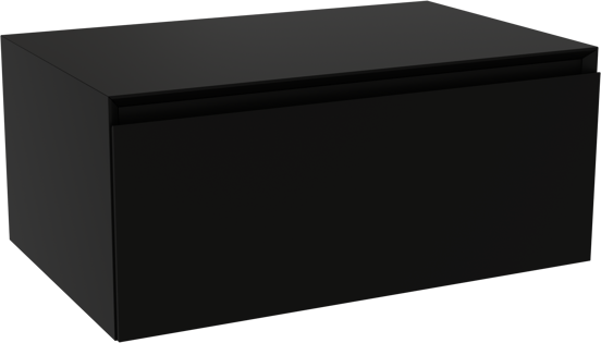 Storke Edge Modulo meuble sous-vasque suspendu 75 x 48 cm noir mat 1 tiroir